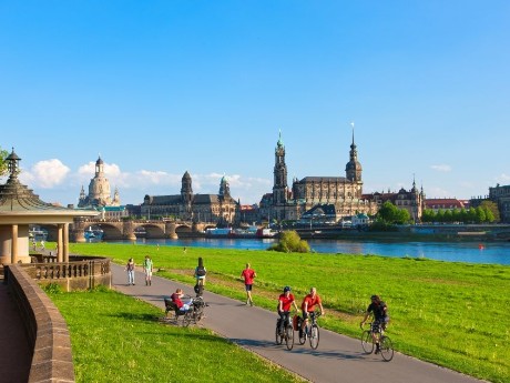 Elbe-Radweg Dresden Aussicht