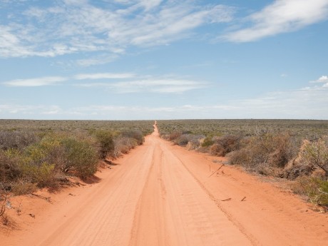 Sandy road in Exmouth