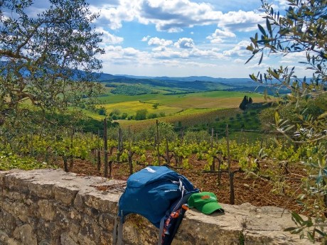 Toskana Rucksack Landschaft