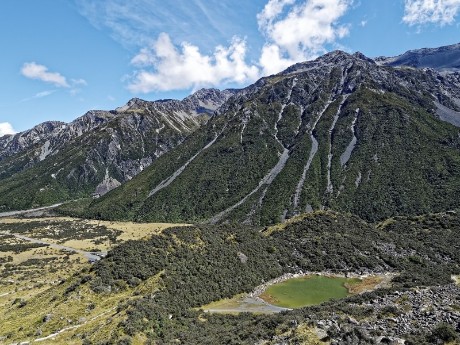 Mountain and Lake in Aoraki Mount Cook 