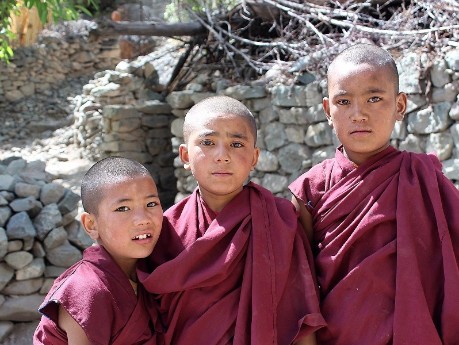 Junge Mönche in der Region Ladakh