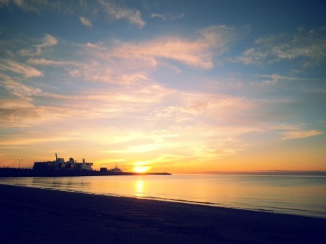 Sunset in Matane in Canada