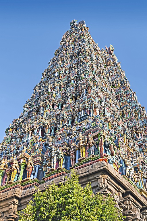 Asien Indien Sueden Madurai Meenakshi Tempel
