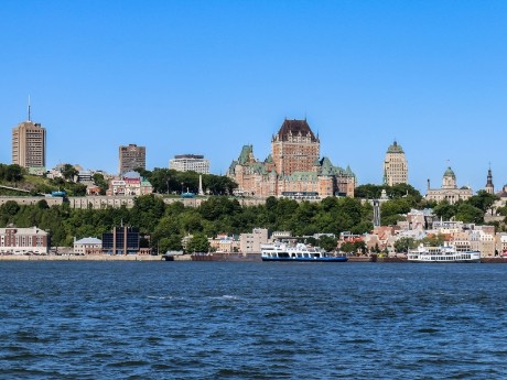 Castle and water in Quebec city