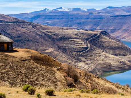 Südafrika_Lesotho_Basotho hut_Malibamat'